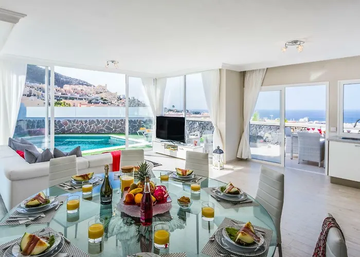 וילה Luxury White With Sea View, Heated Pool *