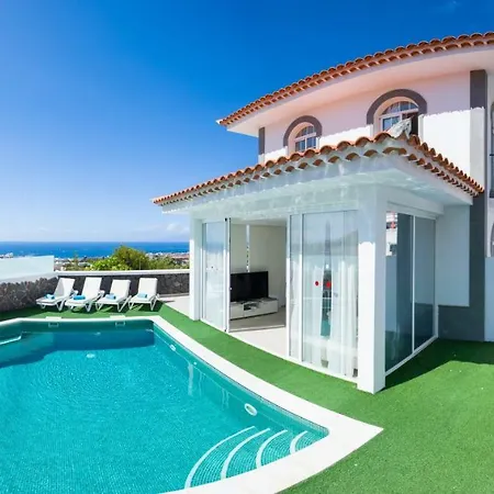 Luxury White With Sea View, Heated Pool * Costa Adeje (Tenerife)